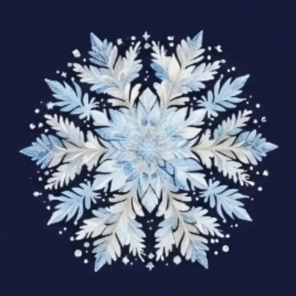 Winter Snowflake Long Sleeve Shirt • Blue Snowflake Graphic Tee • Holiday Winter - Picture 8 of 12